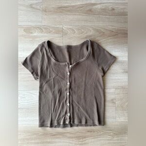 John Galt Zelly Ribbed Top